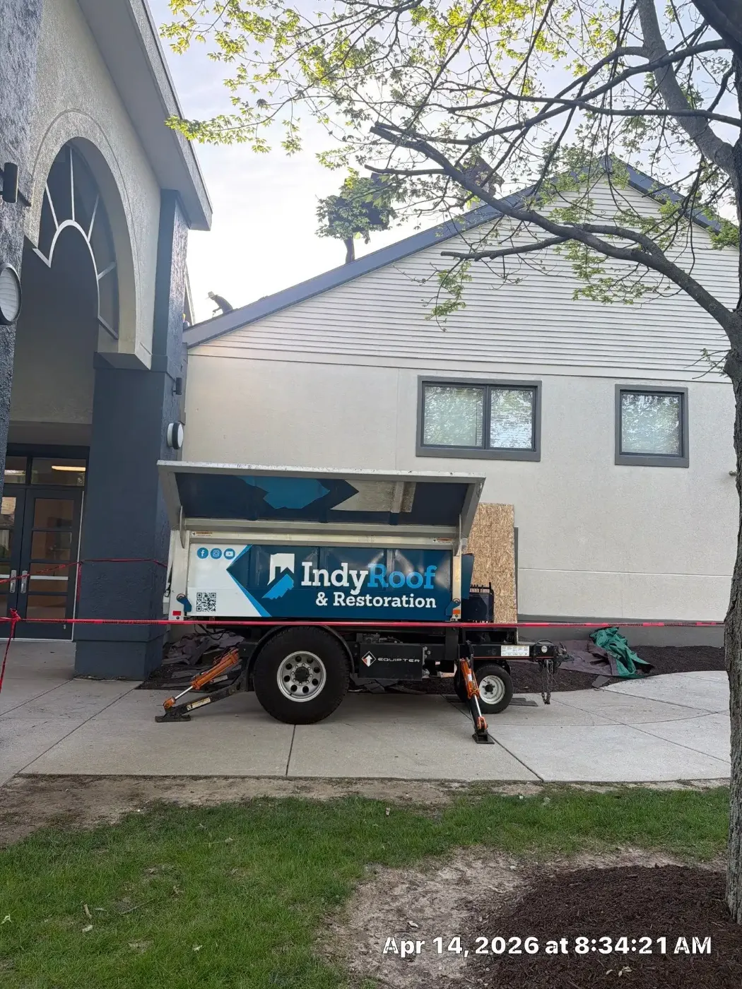 Tarping and dry-in on a South Bend commercial roof